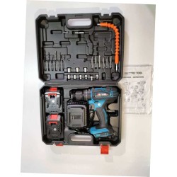 مثقاب/مفك براغي 21 فولت 2*1.5 أمبير 42  نيوتن متر مع ملحقات من الفولاذ المقاوم للصدأ