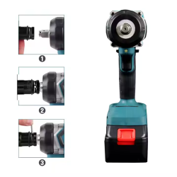 مفتاح ربط عالي العزم و الدوران بدون فرشاة يعمل ببطاريتين 21 فولت 3امبير