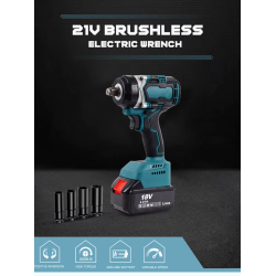 مفتاح ربط عالي العزم و الدوران بدون فرشاة يعمل ببطاريتين 21 فولت 3امبير