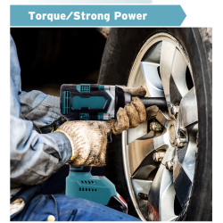 مفتاح ربط عالي العزم و الدوران بدون فرشاة يعمل ببطاريتين 21 فولت 3امبير