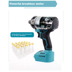 مفتاح ربط عالي العزم و الدوران بدون فرشاة يعمل ببطاريتين 21 فولت 3امبير