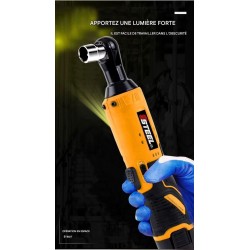 Clé à cliquet sans fil, 2 batteries lithium 12V 2Ah  + accessoires