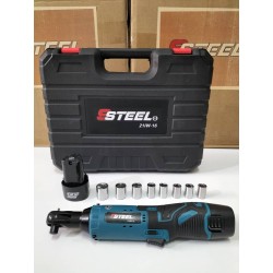 Clé à cliquet sans fil, 2 batteries lithium 12V 2Ah  + accessoires