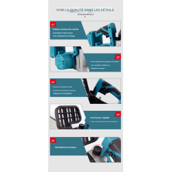 منشار كهربائي لاسلكي احترافي مقاس 12 بوصة، بطاريتان ليثيوم 21 فولت 4 أمبير