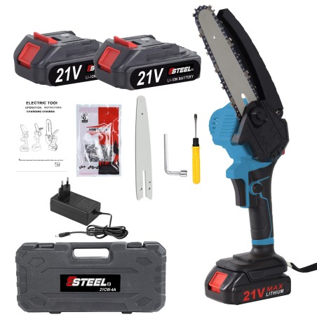 صندوق أدوات مع مثقاب كهربائي محمول مع بطاريتين متعددتي الوظائف بقوة 21 فولت، مجموعة أدوات مكونة من 125 قطعة للإصلاح والصيانة