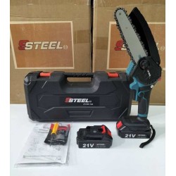 صندوق أدوات مع مثقاب كهربائي محمول مع بطاريتين متعددتي الوظائف بقوة 21 فولت، مجموعة أدوات مكونة من 125 قطعة للإصلاح والصيانة