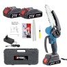 Tronçonneuse a Chaîne électroportatif professionnelle 6" , 2 batteries lithium 21 V 2Ah