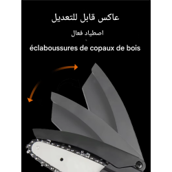 Tronçonneuse a Chaîne électroportatif professionnelle 6" , 2 batteries lithium 21 V 2Ah