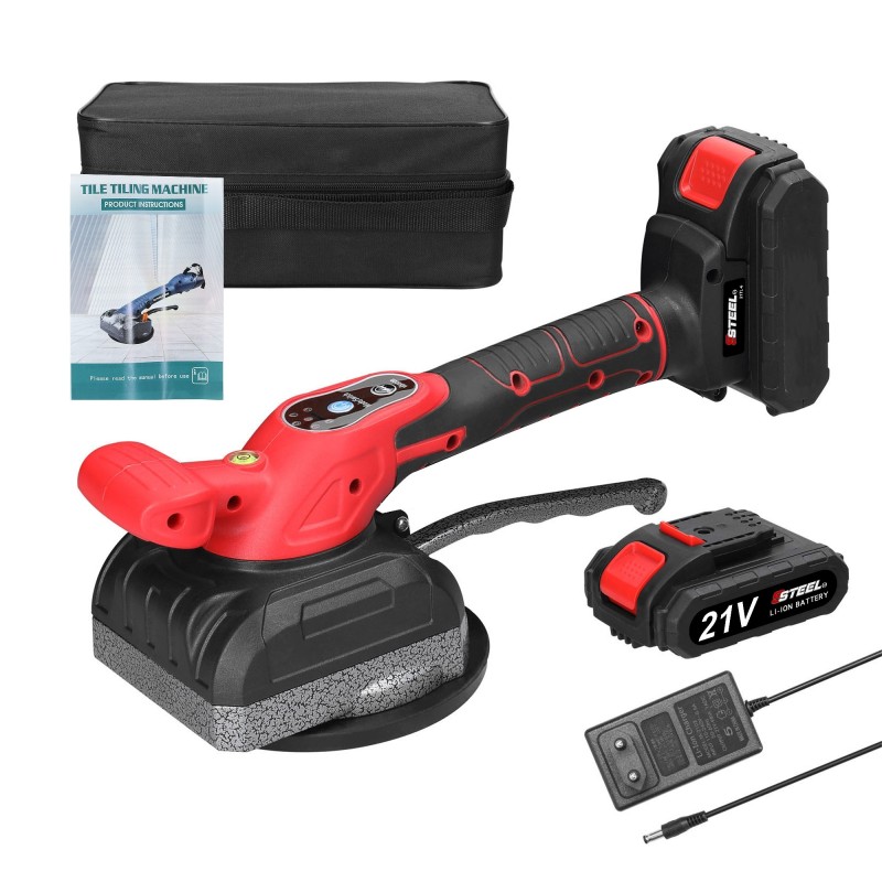 كوب شفط اهتزازي من الفولاذ المقاوم للصدأ، 21 فولت، 2 × 2.0 أمبير