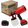 Pistolet Pulvérisateur de Peinture, 2 Batterie 21V 1.5Ah