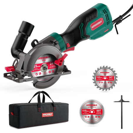 HYCHIKA Scie Circulaire, Mini Scie Circulaire 750W 3500 tr/min