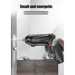 مفك براغي كهربائي متعدد الوظائف قابل لإعادة الشحن + ملحقات