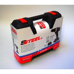 مثقاب كهربائي محمول مع بطاريتين متعددتي الوظائف بقوة 21 فولت، مجموعة أدوات مكونة من 125 قطعة للإصلاح والصيانة