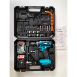 مثقاب/مفك براغي 21 فولت 2*1.5 أمبير 42  نيوتن متر مع ملحقات من الفولاذ المقاوم للصدأ